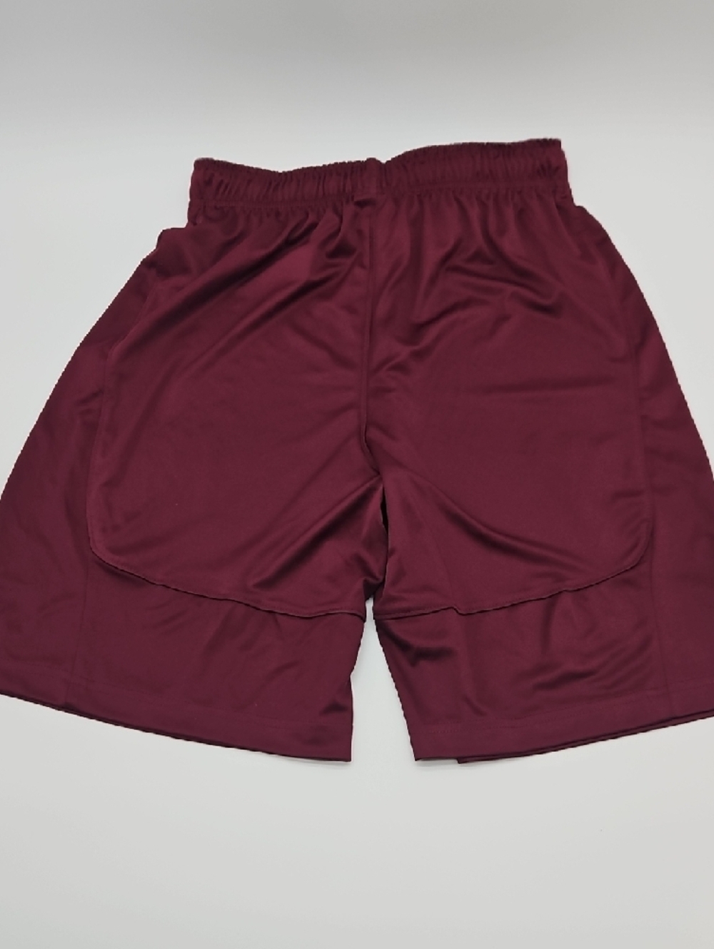 Nike Maroon Athletic Shorts with White Swoosh - Picture 5 of 8